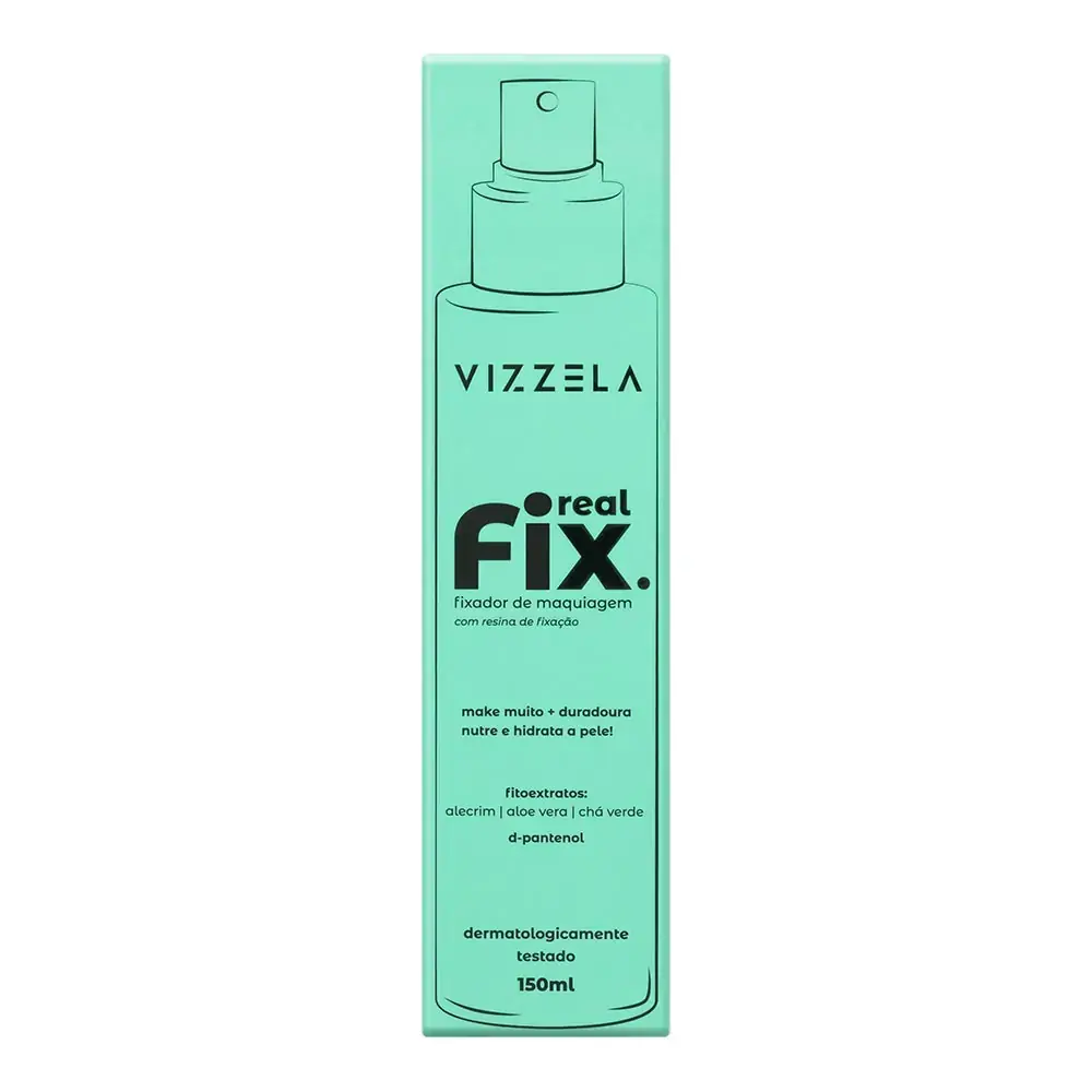 Fixador De Maquiagem Vizzela Real Fix Caixa 150ml Spray
