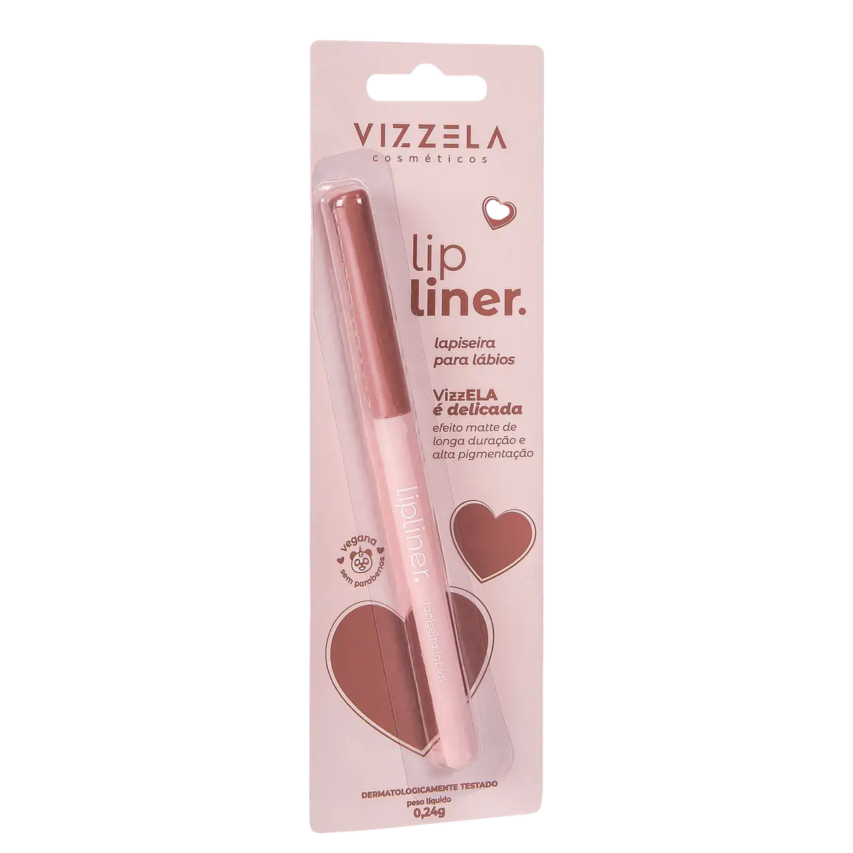 Lapiseira Para Lábios Delicada Vizzela Lip Liner Blister 0,24g
