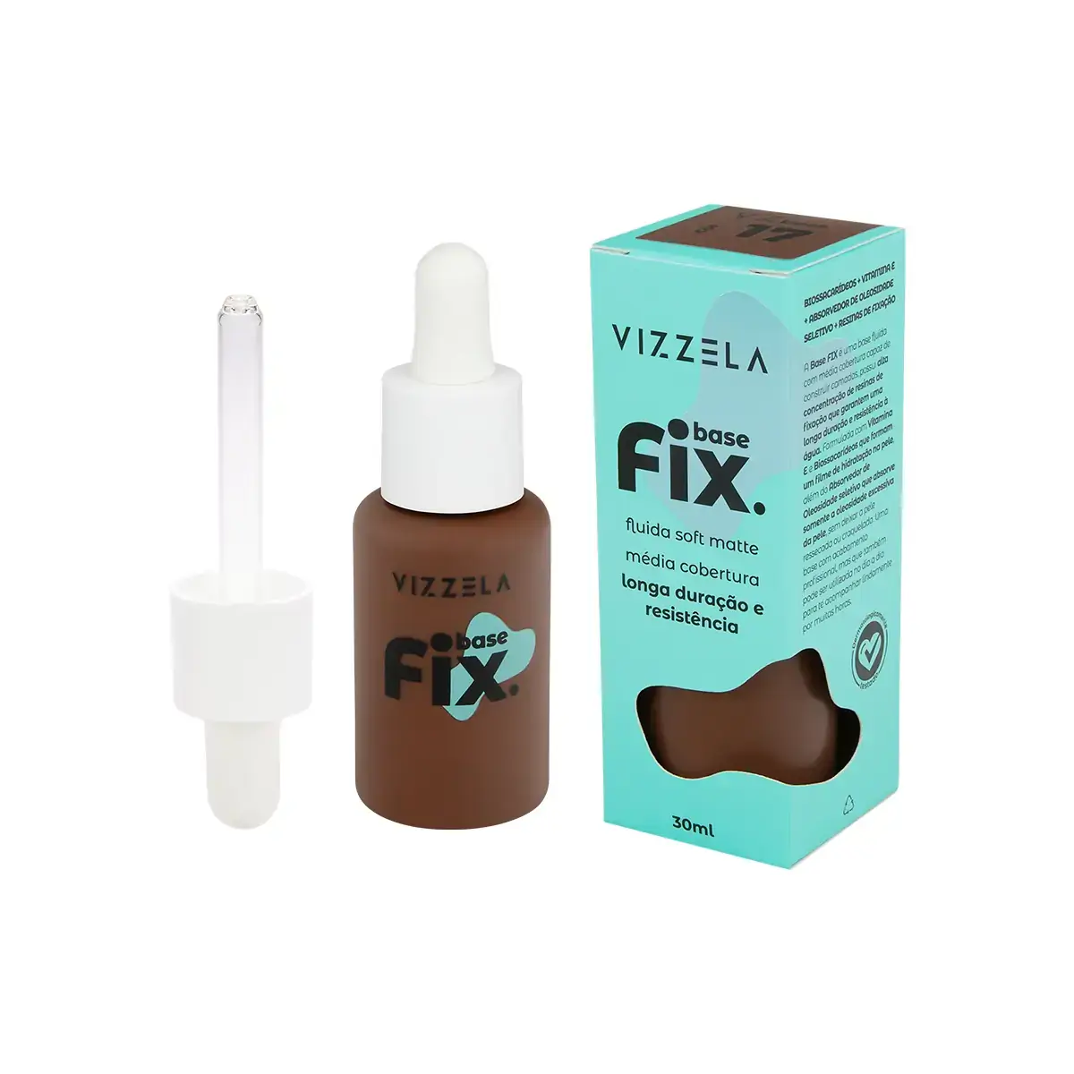 Base Facial Liquida Vizzela Fix Vz 86 Cor 17 30ml