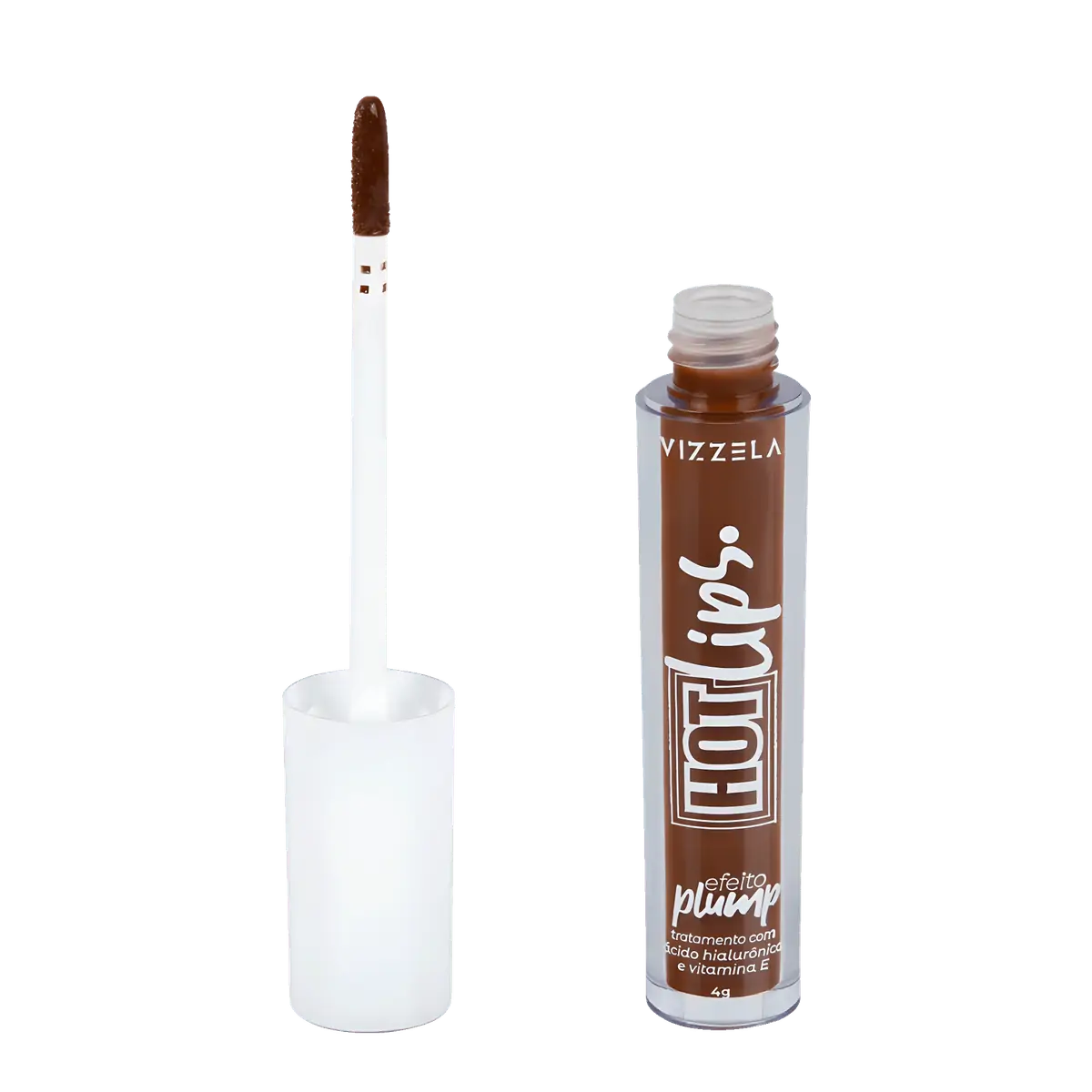 Gloss Líquido Brown Vizzela Hot Lips 4g