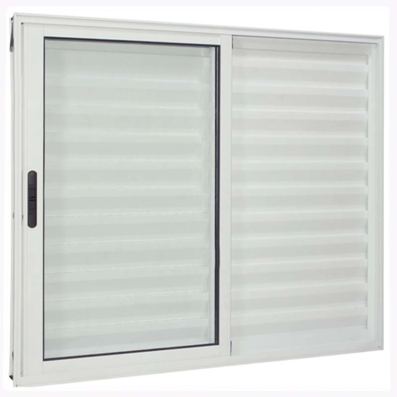 Janela De Alumínio Branco Veneziana De Correr 3 Folhas Sem Grade Cmc Modular - 1.00 (l) X 1.00 (a)