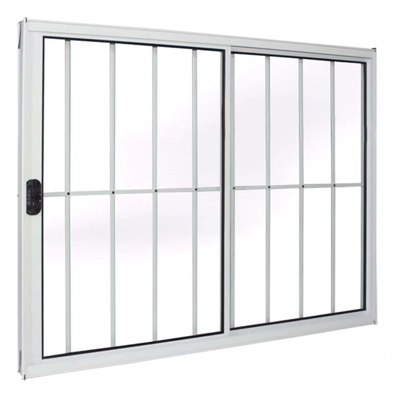 Janela De Alumínio Branco Vitro De Correr 2 Folhas Com Grade Cmc Modular - 1.50 (l) X 1.00 (a)