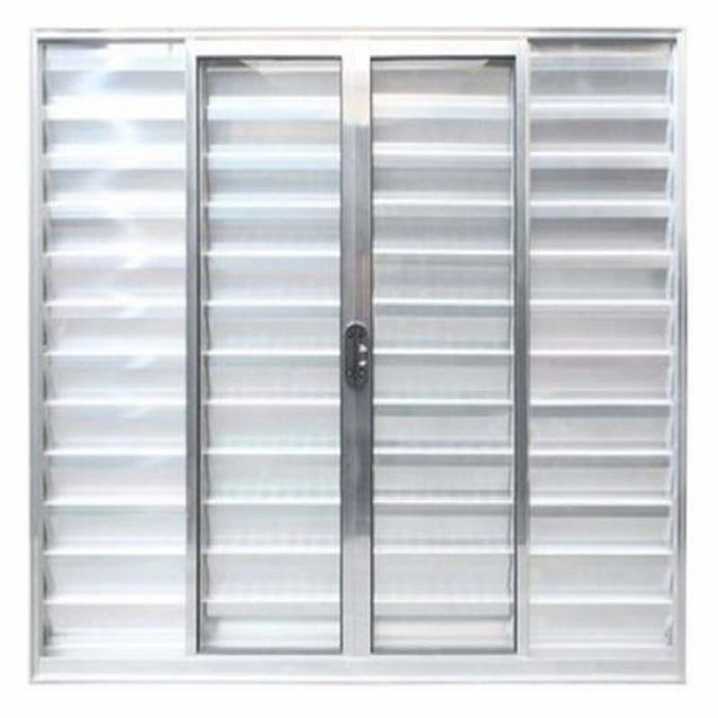 Janela De Alumínio Brilhante Veneziana De Correr 6 Folhas Sem Grade Cmc Modular - 1.00 (l) X 1.00 (a)