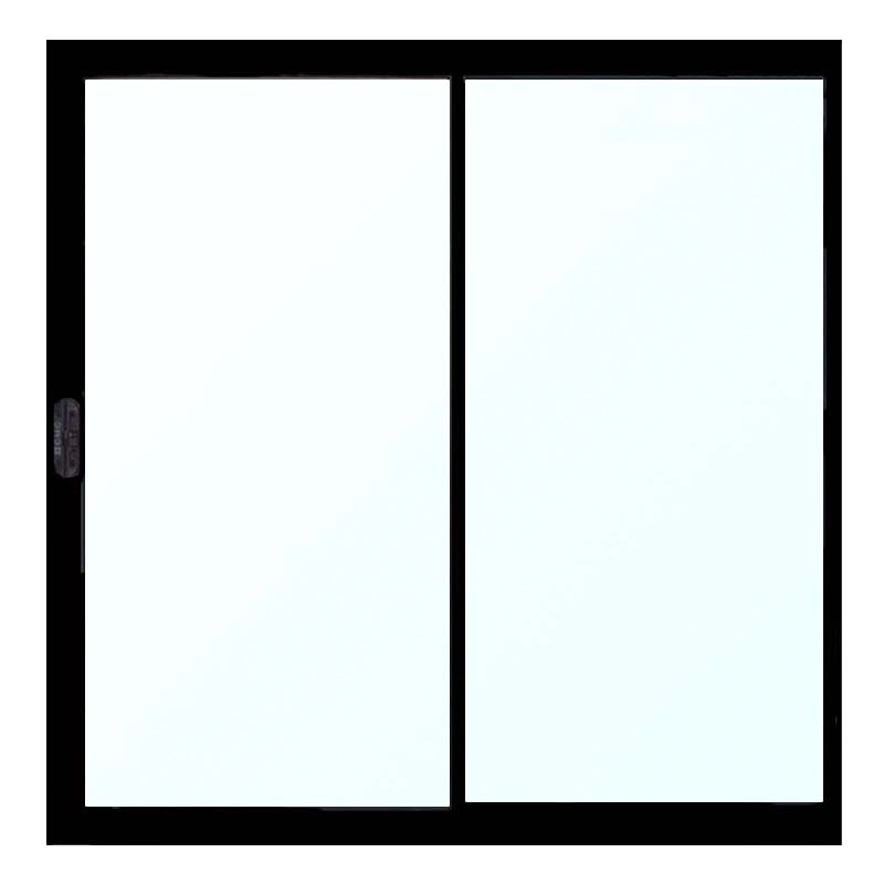 Janela De Alumínio Preto Vitro De Correr 2 Folhas Sem Grade Cmc Modular - 1.00 (l) X 1.00 (a)
