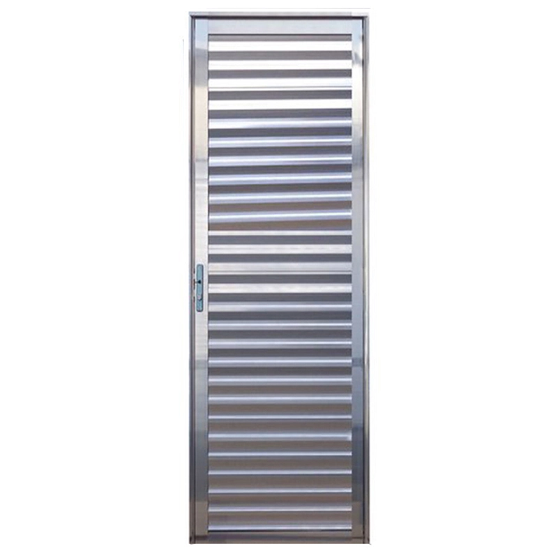 Porta De Alumínio Brilhante Palheta Cmc Modular - Lado Direito - 2.10 (a) X 0.90 (l)