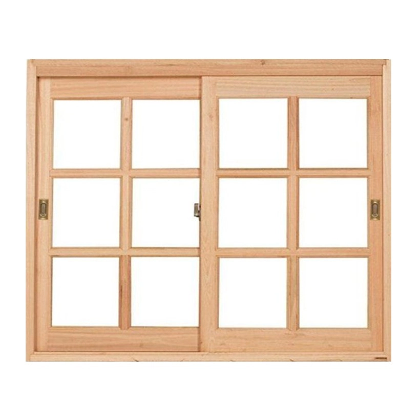 Janela De Madeira Vitro Correr Quadriculado 2 Folhas Móveis Reto Eucalipto Bat.12 Cm Esel - 1.50 (l) X 1.20 (a)