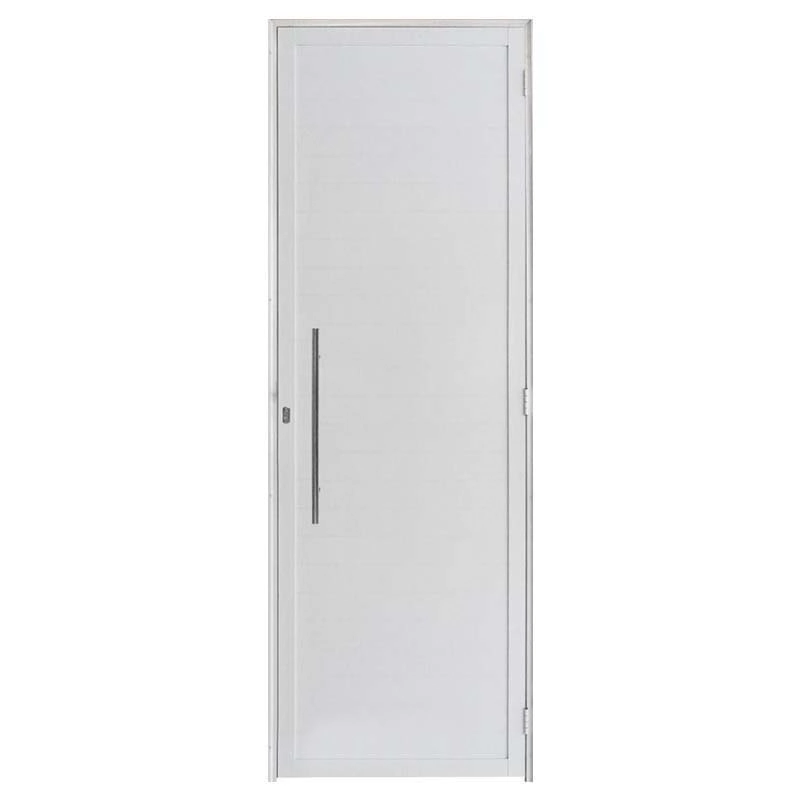 Porta Lambril De Alumínio Branco Com Puxador Hale Esquadrias - Lado Direito - 2.10 (a) X 0.80 (l)