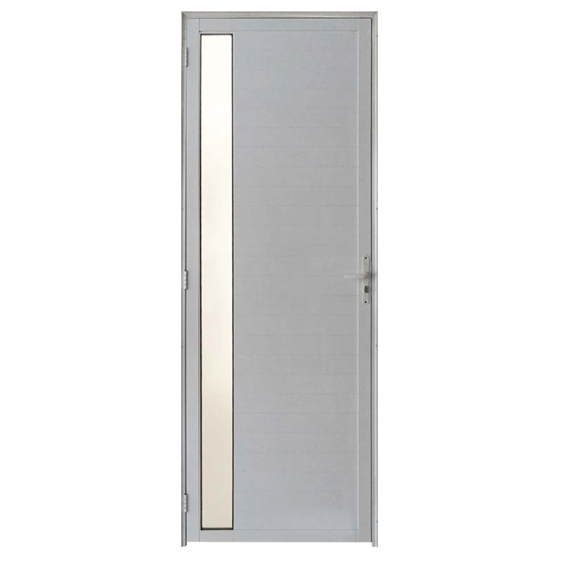 Porta Lambril De Alumínio Branco Com Visor Hale Esquadrias - Lado Esquerdo - 2.10 (a) X 0.80 (l)