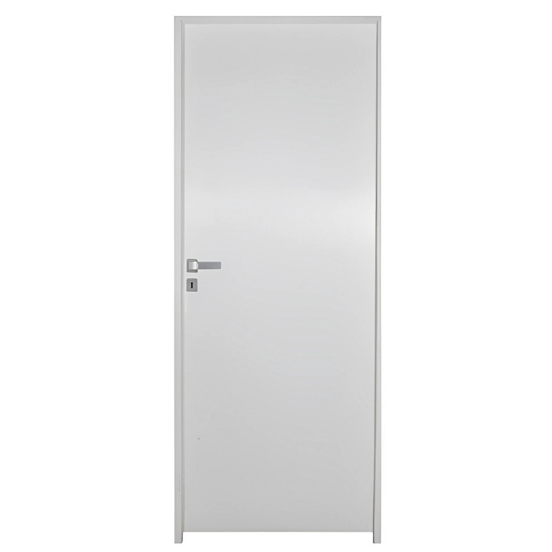 Porta De Madeira Semi-oca Primer Lisa Bat. 11 Cm Eco Fech Interna Uniportas-2.10ax1.02l-lado Direito