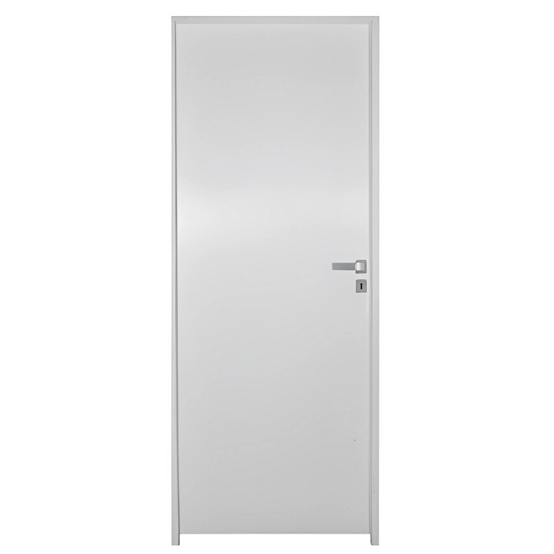 Porta De Madeira Semi-oca Primer Lisa Bat. 11 Cm Eco Fech Interna Uniportas-2.10ax1.02l-lado Esquerdo