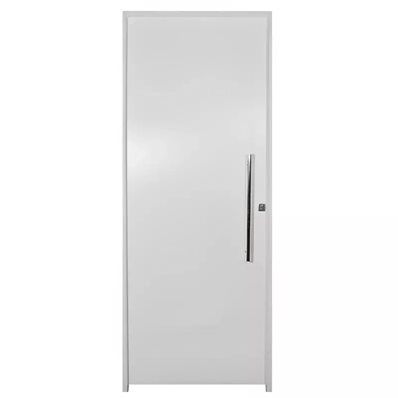Porta De Madeira Semi-oca Primer Lisa Bat 11 Cm Eco Fech Rol E Pux - 2.10(a)x0.62(l)-lado Esquerdo