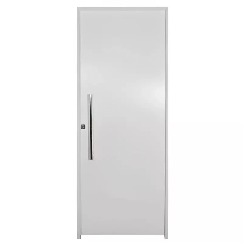 Porta De Madeira Semi-oca Primer Lisa Bat 11 Cm Eco Fech Rol E Pux - 2.10(a)x0.72(l)-lado Direito