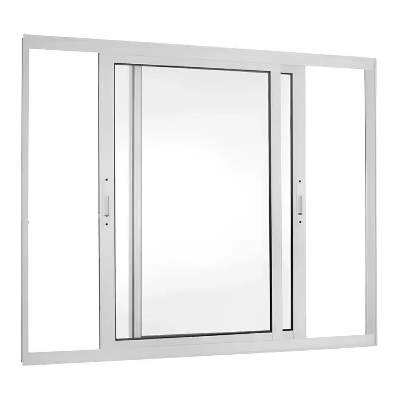 Janela De Alumínio Branco Vitro De Correr 2 Folhas Móveis Sem Grade Cmc Esquadrias Linha Harmony- 1.20 (l) X 1.00 (a)