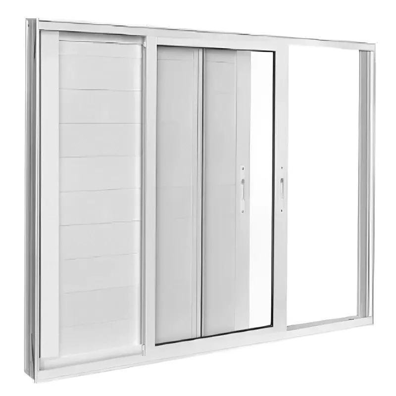 Janela De Alumínio Branco Veneziana Lambril De Correr 3 Folhas Móveis Cmc Esquadrias Classic - 1.00 (l) X 1.20 (a)