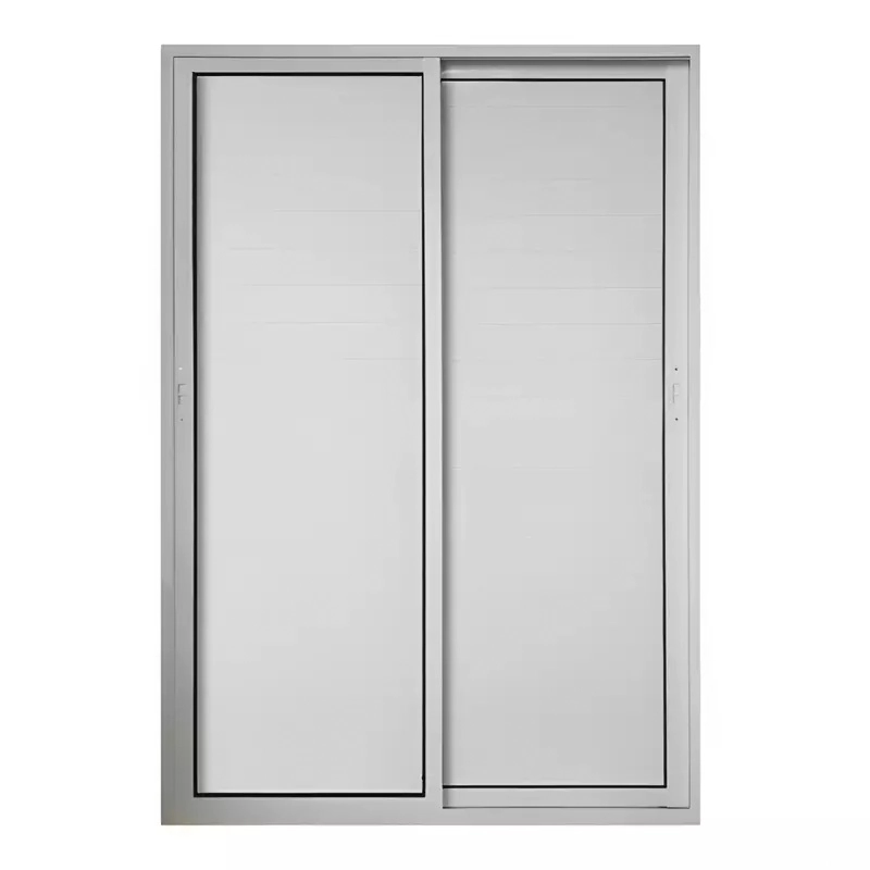 Porta Balcão De Correr Com Veneziana Lambril De Alumínio Branco 3 Folhas Móveis Cmc Classic - 2.10 (a) X 1.20 (l)