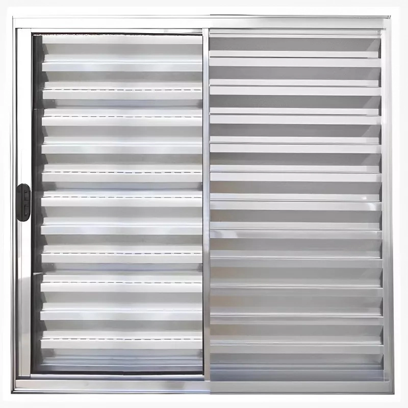 Janela De Alumínio Brilhante Veneziana De Correr 3 Folhas Sem Grade Cmc Linha Modular - 1.00 (l) X 1.20 (a)