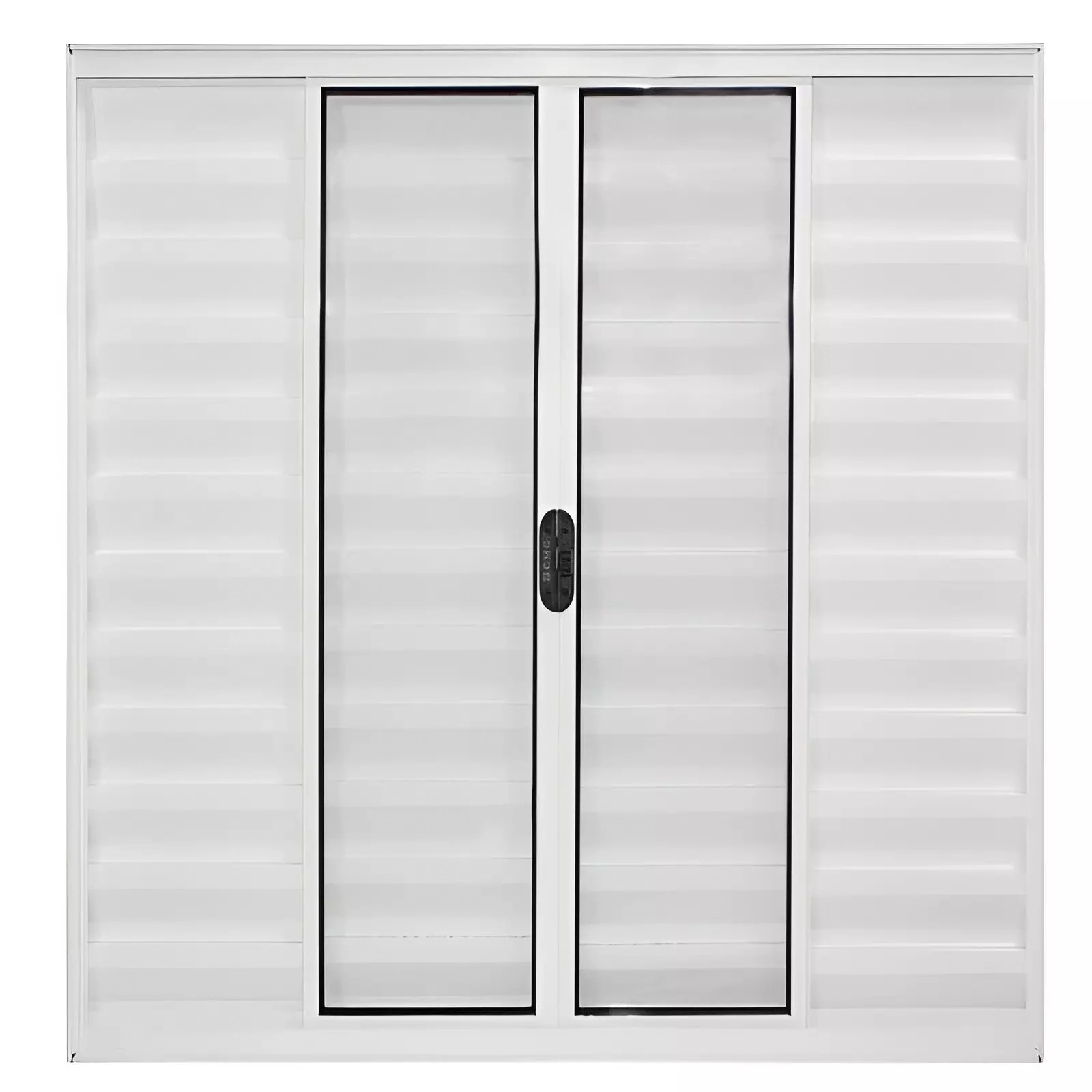 Janela De Alumínio Branco Veneziana De Correr 6 Folhas Sem Grade Cmc Modular - 1.00 (l) X 1.20 (a)