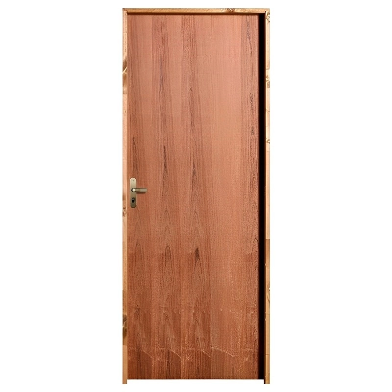 Porta De Madeira Semi-oca Padrão Imbuia Lisa Bat14 Cm Eco Fech Externa-2.10(a)x0.62(l)-lado Direito