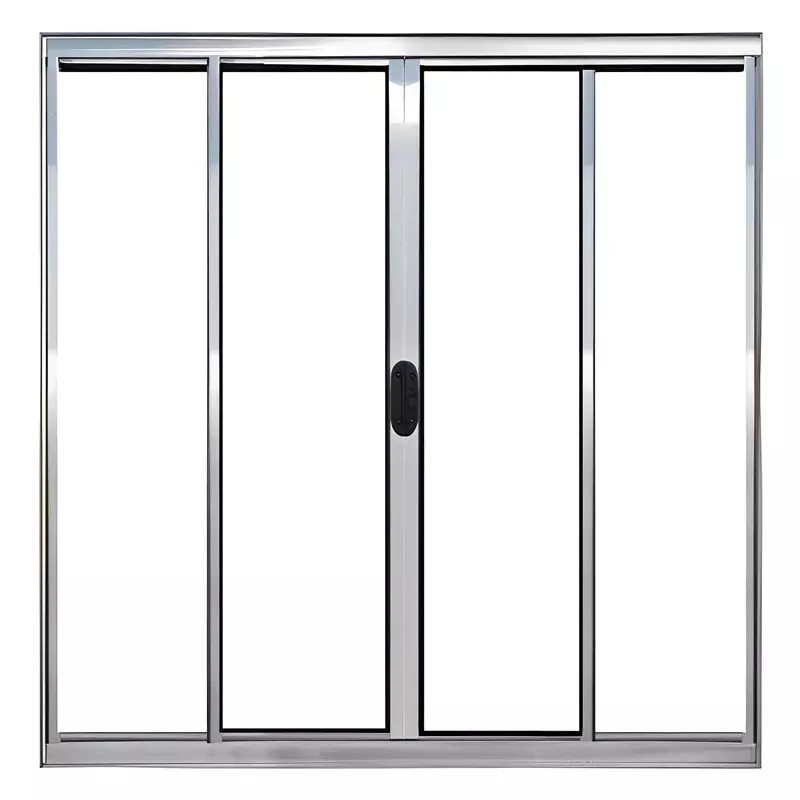Janela De Alumínio Brilhante Vitro De Correr 4 Folhas Sem Grade Cmc Linha Modular - 1.00 (l) X 1.20 (a)