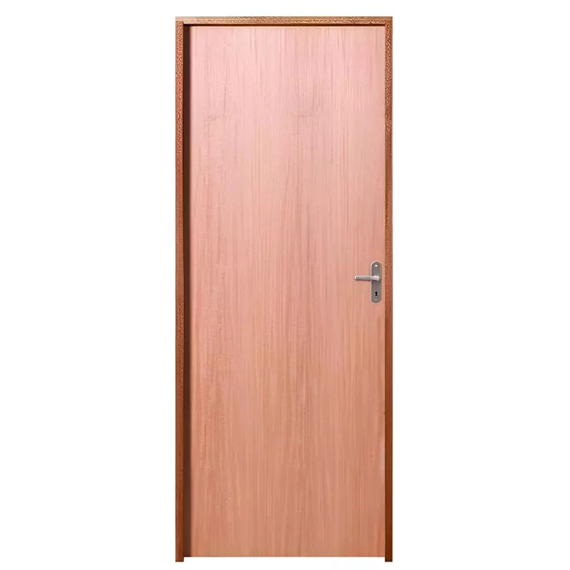 Porta De Madeira Semi-oca Padrão Curupixá Lisa Bat.11 Cm Eco Fech. Comum Interna 2.10 X 72 Lado Esquerdo