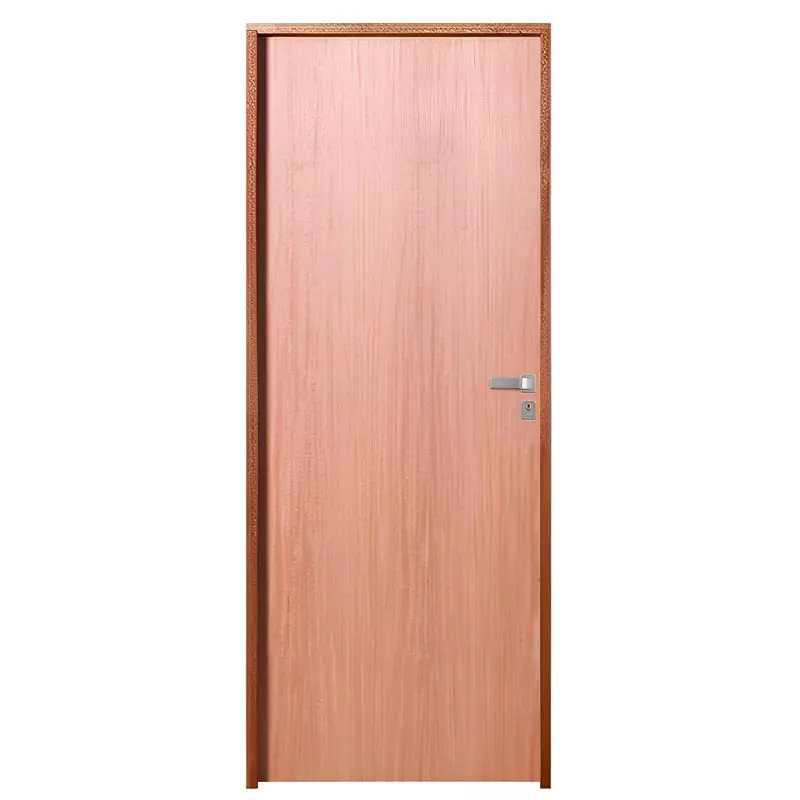 Porta De Madeira Semi-oca Padrão Curupixá Lisa Bat.14 Cm Eco Fech. Modena Exeterna 210x62 Lado Esquerdo
