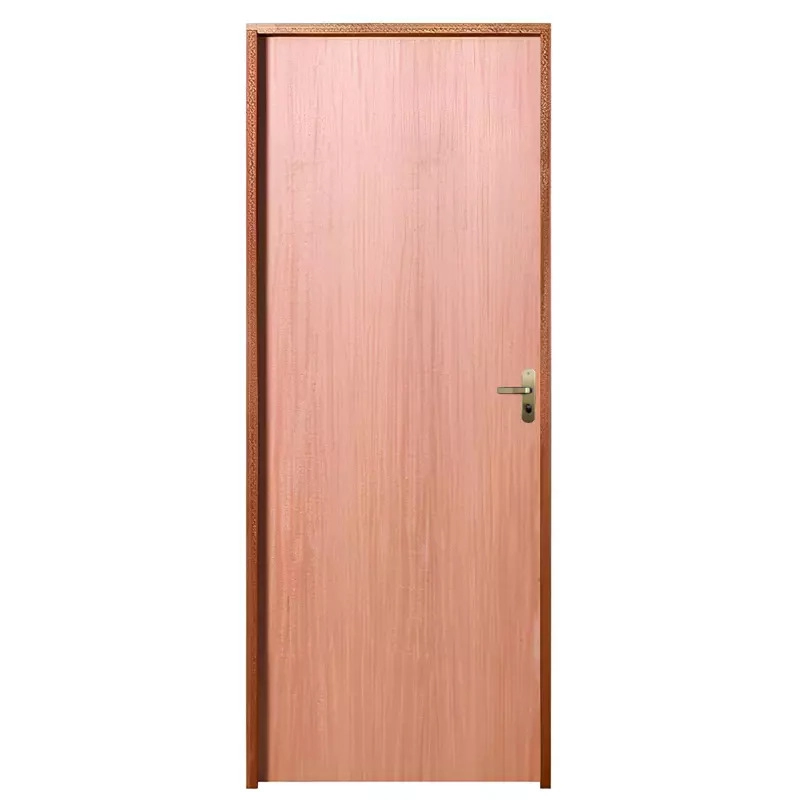 Porta De Madeira Semi-oca Padrão Curupixá Lisa Bat.14 Cm Misto Fech. Navas Externa 210 A X 082 L - Lado Esquerdo