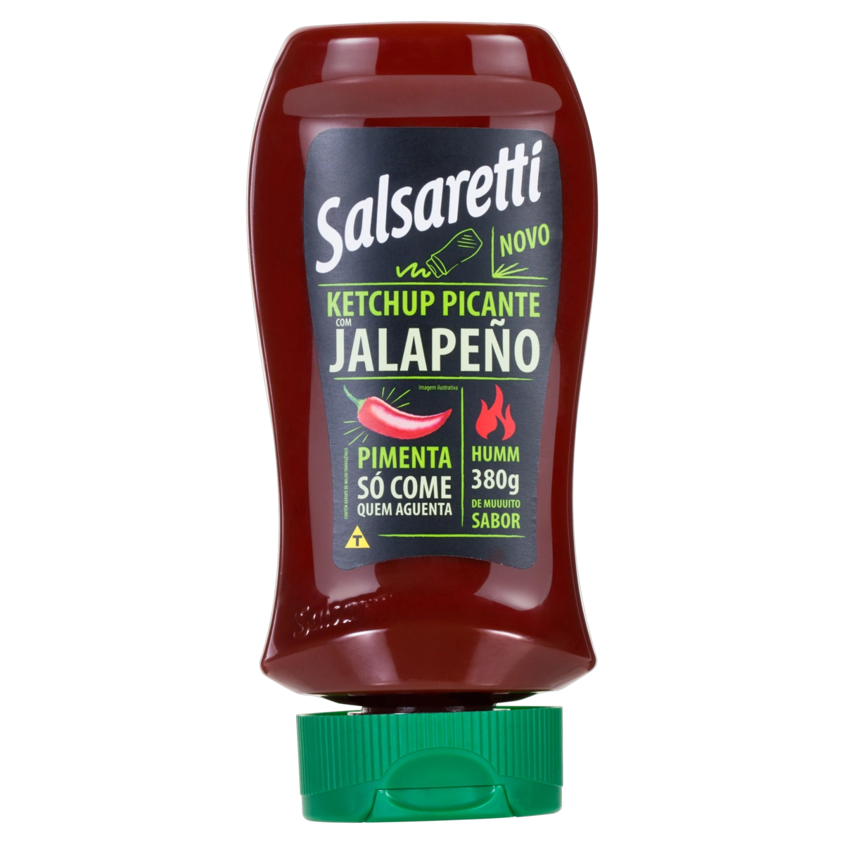 Ketchup Picante com Pimenta Jalapeño Salsaretti Squeeze 380g