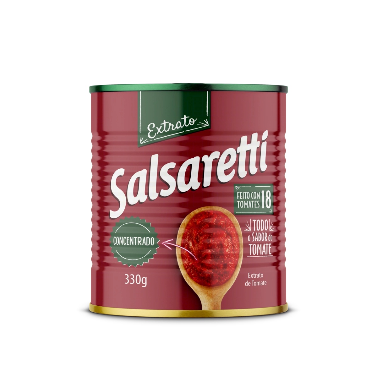 Extrato De Tomate Concentrado Salsaretti Lata 330g