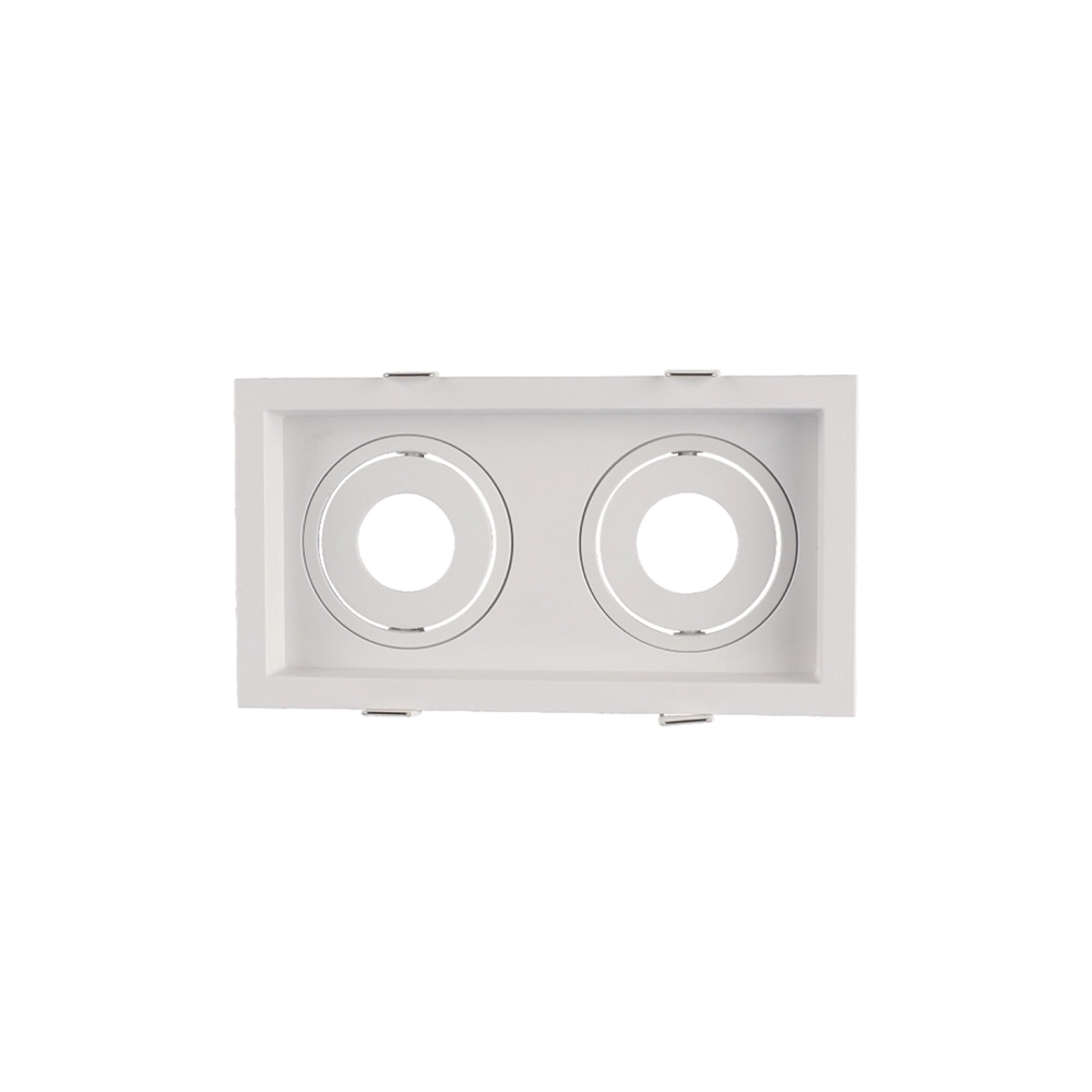 Spot De Embutir Recuado Astraled Berenices Para 2 Lâmpadas Mr16 Branco Sp-7634