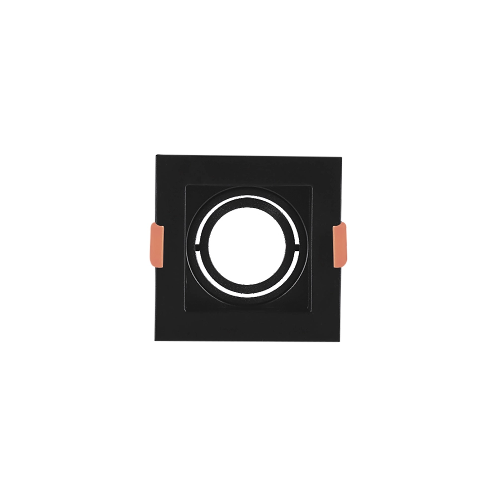 Spot De Embutir Recuado Astraled Berenices Para Lâmpada Mr11 Quadrado Preto Sp-7611