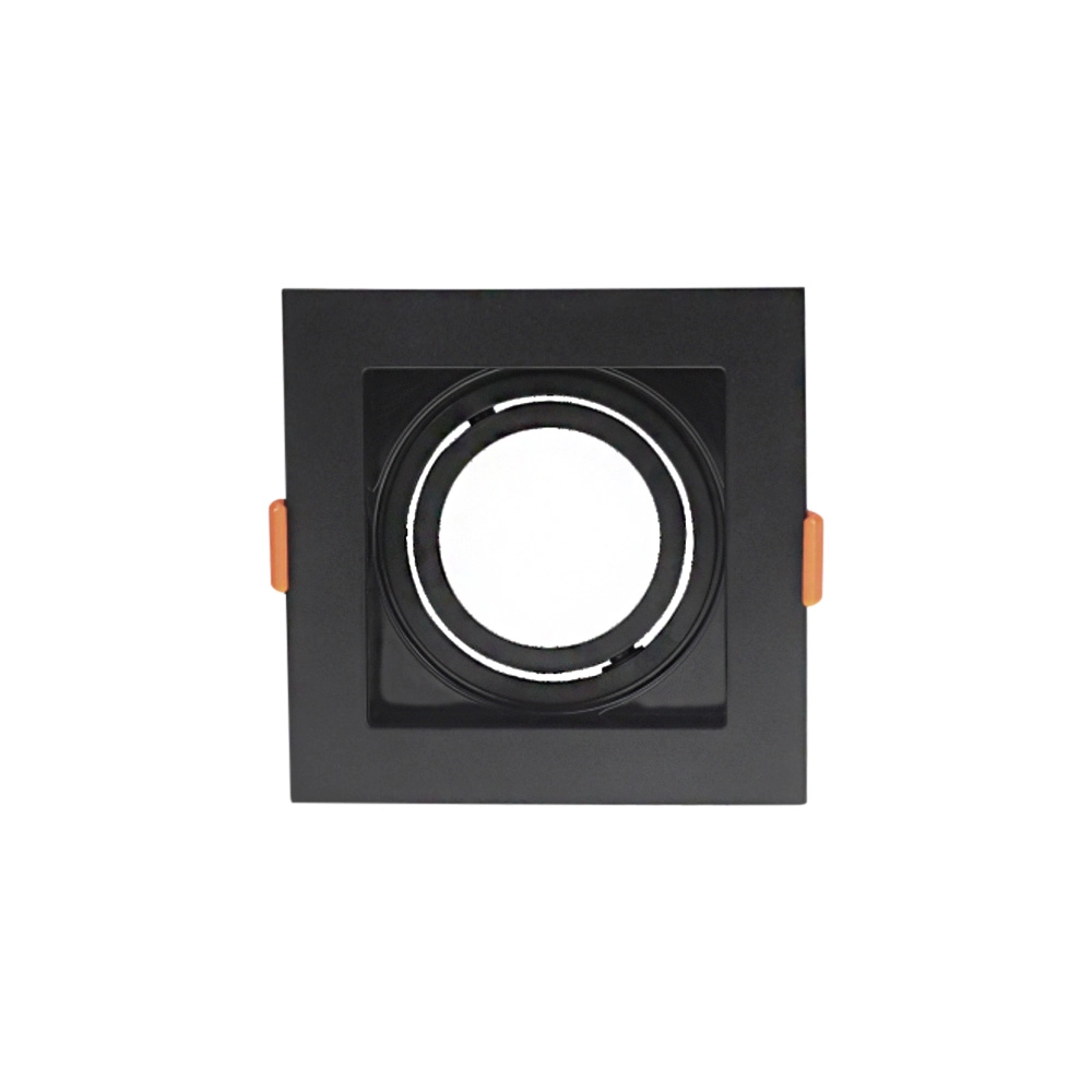 Spot De Embutir Recuado Astraled Berenices Para Lâmpada Par 20 Quadrado Preto Sp-7615