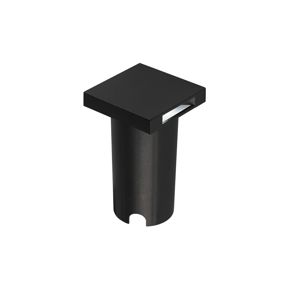 Balizador Astraled Zahoor Quadrado De Embutir Led 1w Bivolt Preto 3000k Luz Amarela Bl-5027