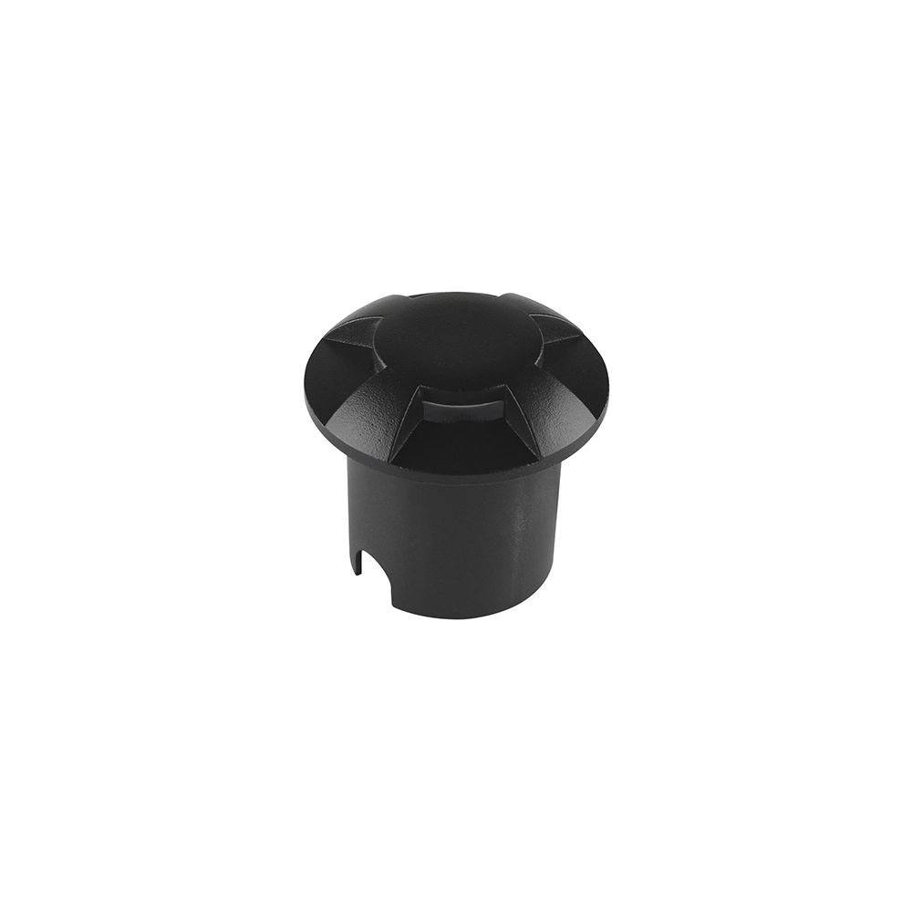 Balizador Astraled Dione Redondo De Embutir Led 1w Bivolt Preto 3000k Luz Amarela Bl-5029