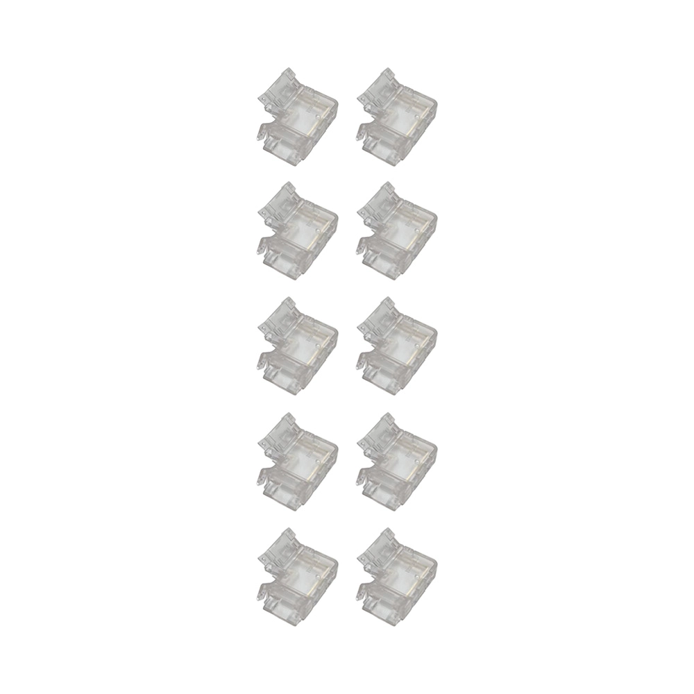 Kit 10 Emendas Conector Astraled Em L Para Fita De Led 8mm Em-033