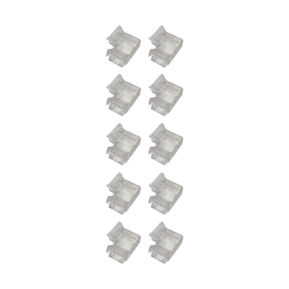 Kit 10 Emendas Conector Astraled Em L Para Fita De Led 10mm Em-036