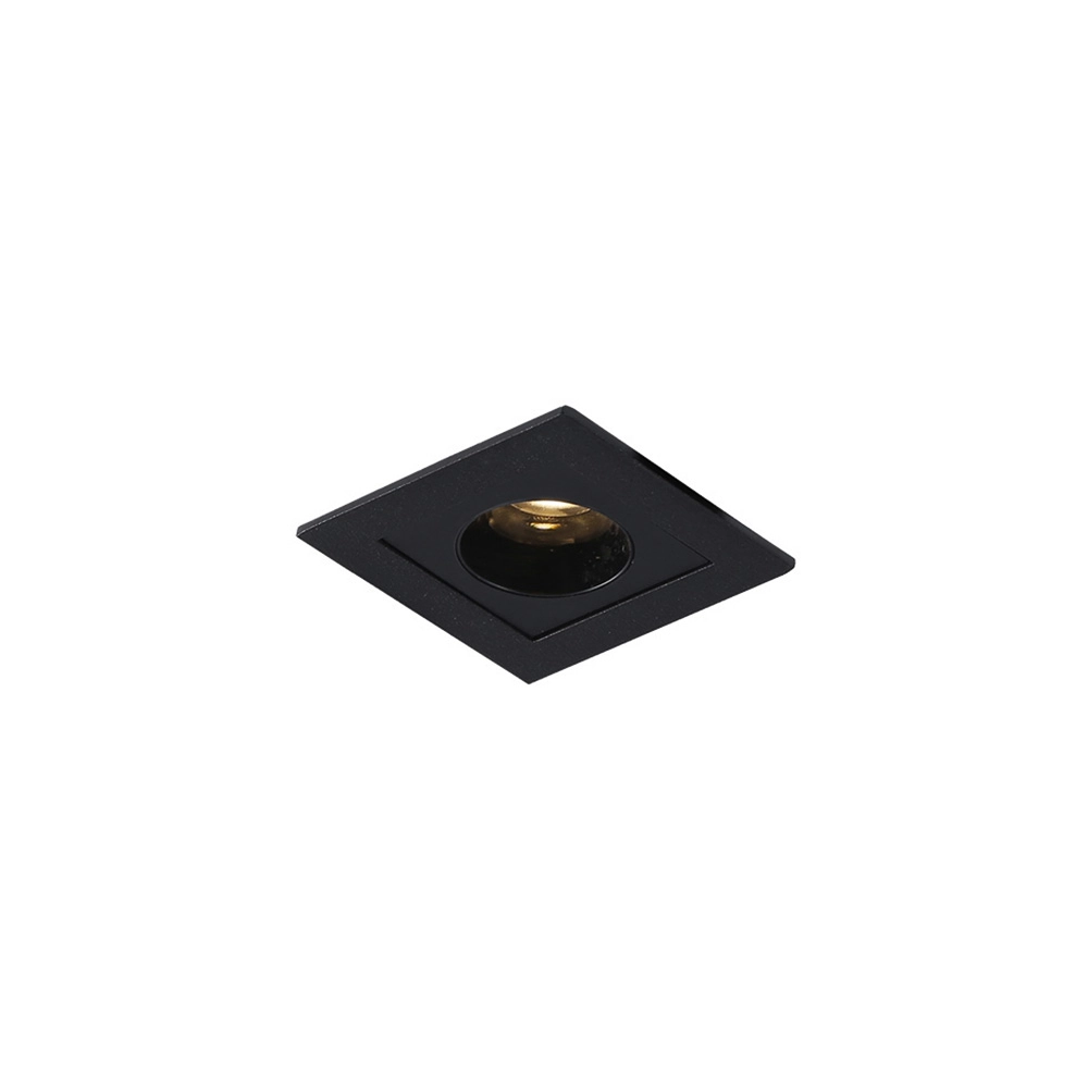 Spot De Embutir Astraled Downlight Ashok Led Alto Irc 90 2w Bivolt Preto 3000k Luz Amarela Dl-7202