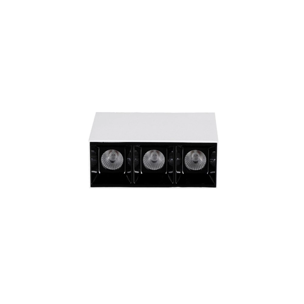 Spot De Sobrepor Astraled Downlight Evon Led 6w Bivolt Branco / Preto - 3000k - Luz Amarela