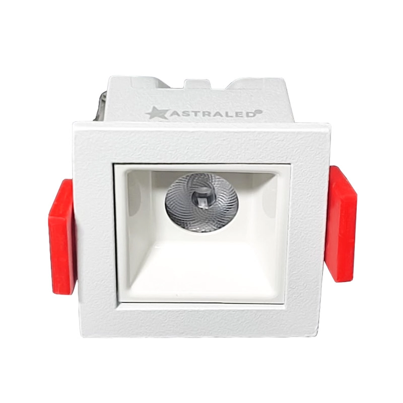 Spot Embutir Downlight Quadrado 2w 4000k 160lm 24º Branco/branco-astraled