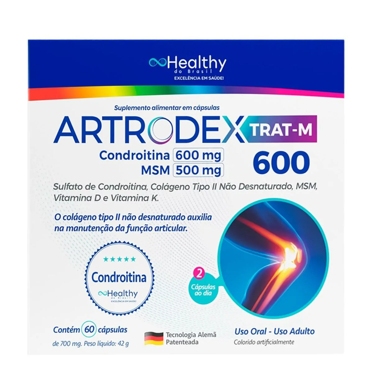 Suplemento Vitamínico Artrodex Trat-M 60 Cápsulas