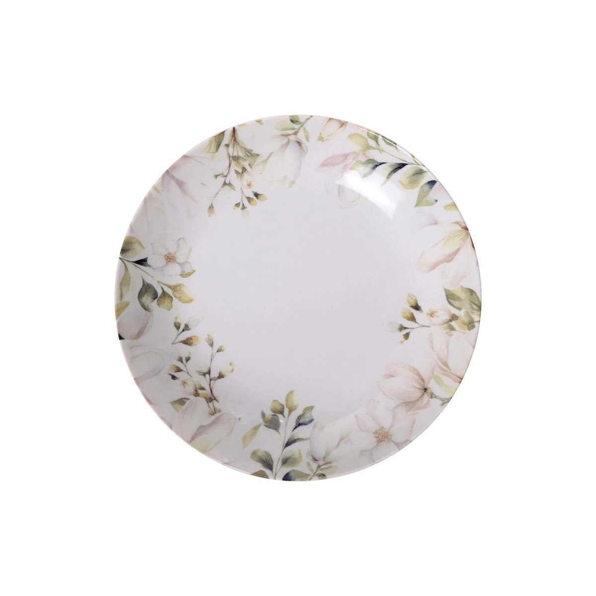 Prato De Porcelana Fundo Magnolia 22cm