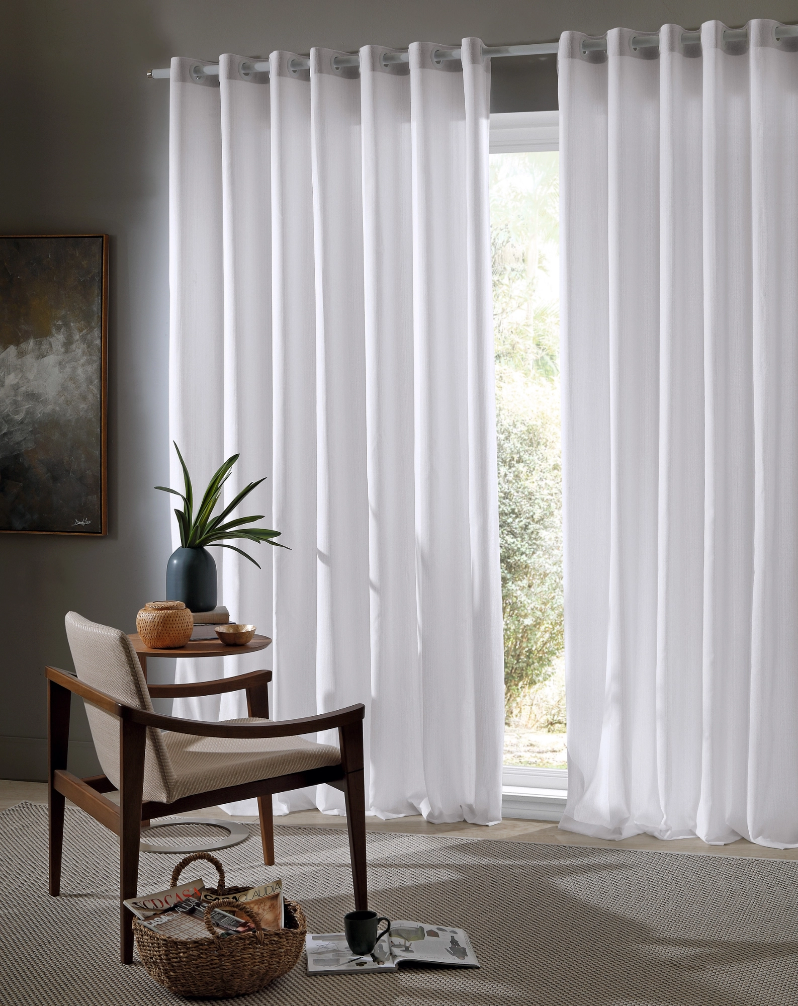 Cort Bella Janela Rustica Salta 260x170 Branco Tam.u
