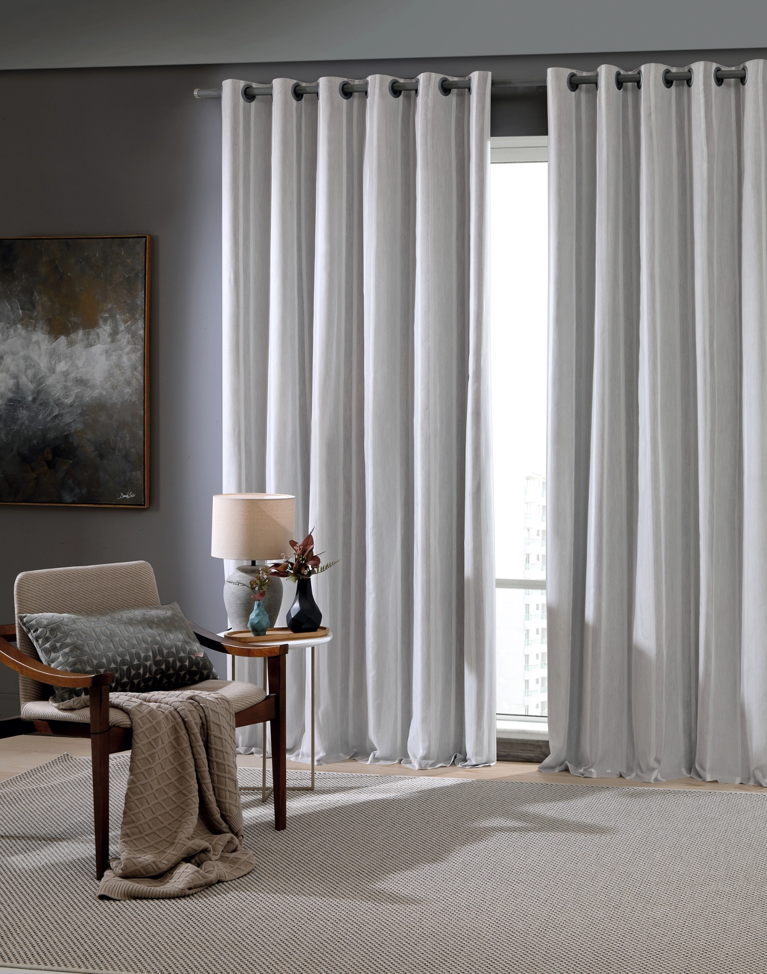 Cortina Pratika 2,60m X 2,30m Pdua Slim/prata 02