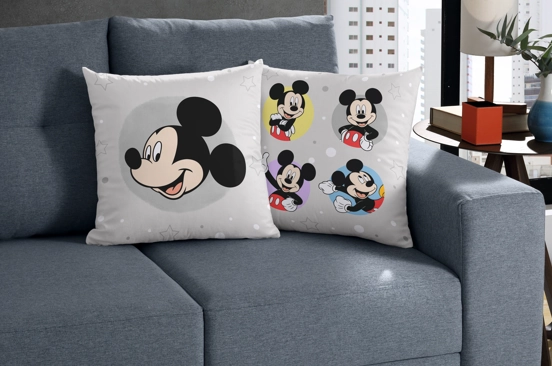 Capa Almofada Mickey Gray 45x45cm 1013.1764 Bella Janela