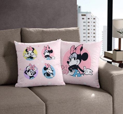 Capa Almofada Minnie Pink 45x45cm 1013.1763 Bella Janela