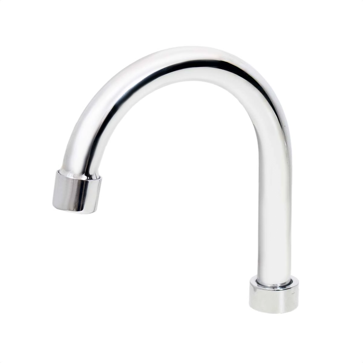 Tubo Bica Em Inox Cromado Para Torneira 3/4 Com Arejador Fixo Abs Cozinha Design U
