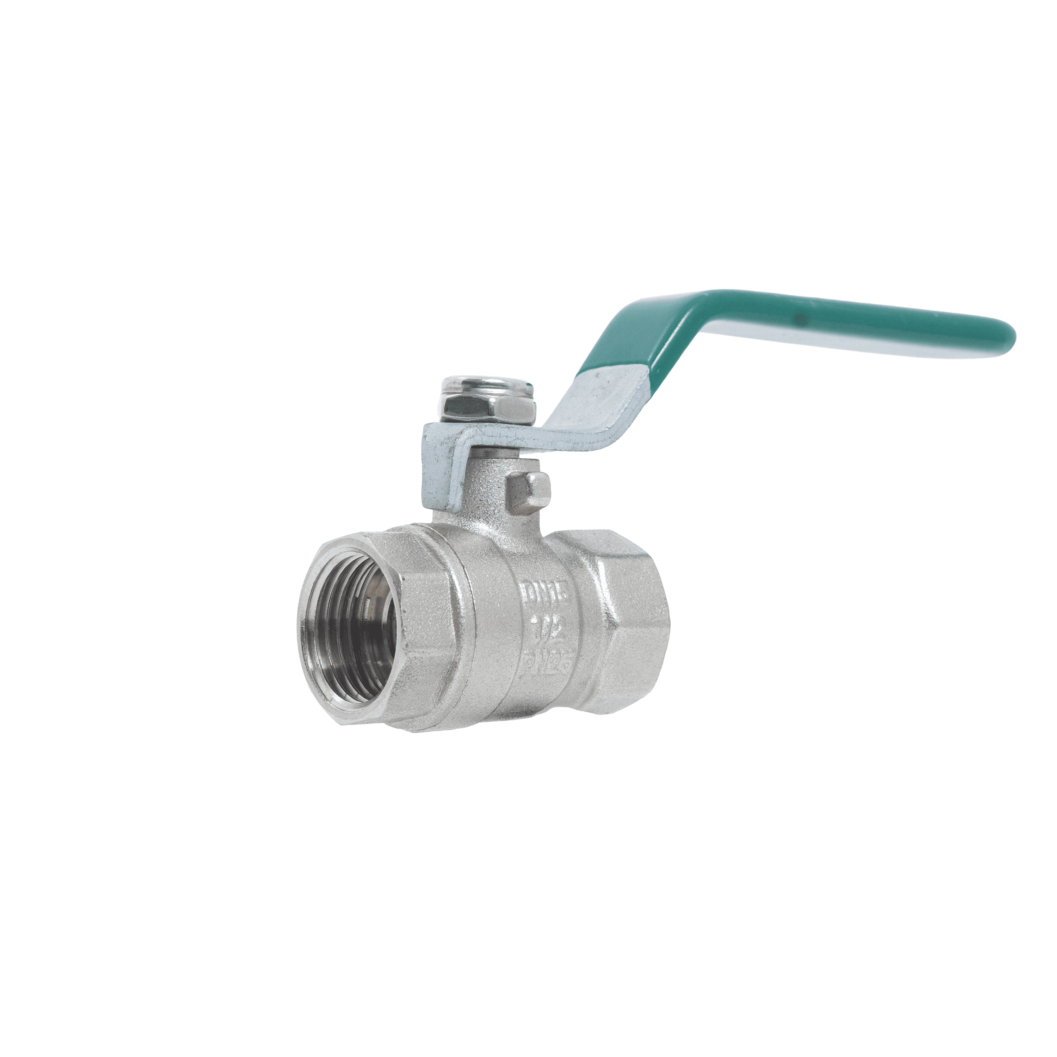 Válvula De Esfera Fêmea X Fêmea 1/2" Alavanca Brv Latão Passagem Standard Pn25