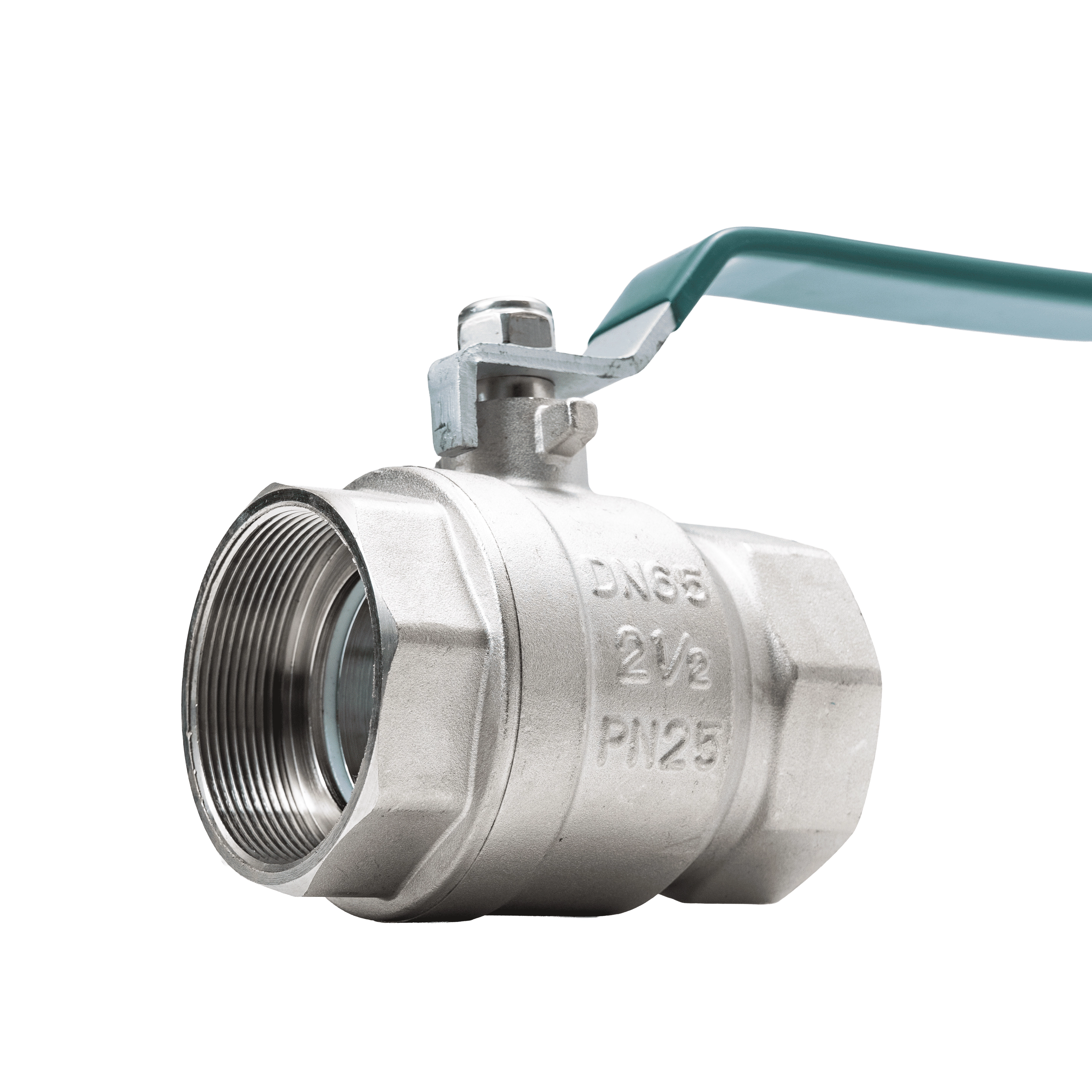 Válvula De Esfera Fêmea X Fêmea 2.1/2" Alavanca Brv Latão Passagem Standard Pn25