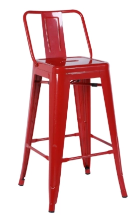 Banqueta Prizi Encosto Vermelha 66cm 903723101 Mvx