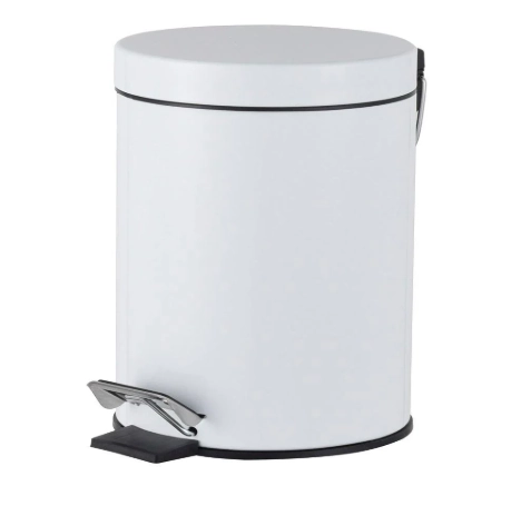 Lixeira Inox Prizi Pedal Branca 3 Litros 903726601 Mvx
