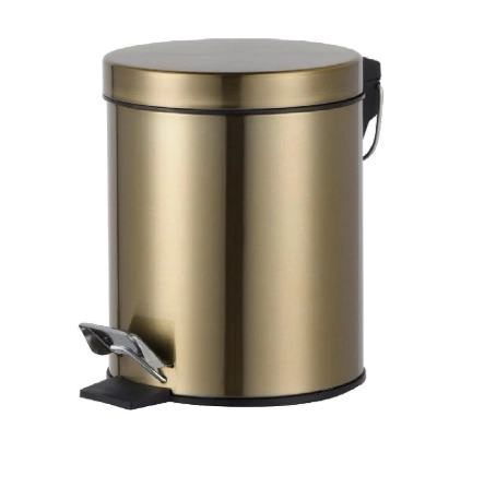 Lixeira Inox Prizi Pedal Dourada 5 Litros 903728501 Mvx